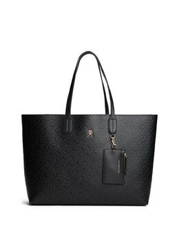 Tommy Hilfiger Tragetasche TH ICON TOTE MONO, Damen Schultertasche, Shopper mit geprägten Logoinitialen