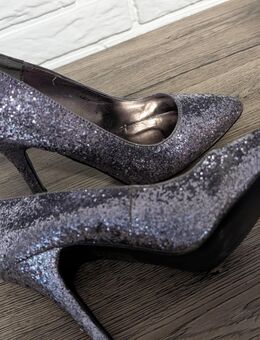 Sexy High Heels Glitzer Pumps Anthrazit Gr 40 neu - Recklinghausen