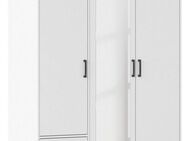 rauch Drehtürenschrank Kleiderschrank Schrank Garderobe Wäscheschrank VOYAGER (in 3 verschiedenen Ausstattungen BASIC/CLASSIC/PREMIUM) mit modernen Griffen in Graumetallic, inkl. Schubkästen und Spiegel