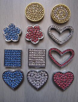 Slide Charms (Slider, Schiebeperlen, Beads) für Armbänder, Halsbänder etc., ca. 1550 Stück in 11 Designs - Frankfurt (Main) Bornheim