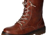 Mustang Shoes Schnürboots, Stiefelette, Blockabsatz, mit praktischem Reißverschluss