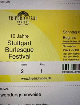 Stuttgart Friedrichsbauvarieté am 5. Oktober 2025 um 18 Uhr - 1 Karte zu erwerben - Stuttgart