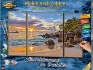 Schipper Malen nach Zahlen Meisterklasse Triptychon - Abendstimmung im Paradies, Made in Germany