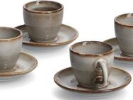 Zeller Present Espressotasse, Keramik, spülmaschinengeeignet, 8-teilig (4 Tassen, 4 Untertassen)