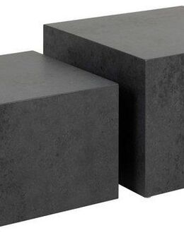 ACTONA GROUP Couchtisch Dice (Set, 2-St., Im Set 2 Stück), Couchtischsatz, Schwartz Ocean rau Papier, 2 stk, 58x58x40cm