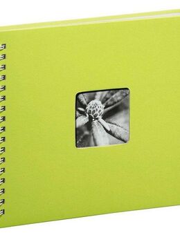 Hama Fotoalbum Spiralalbum 28 x 24 cm, 50 weiße Seiten, Fotoalbum, kiwi