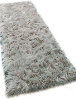 Paco Home Hochflor-Läufer Playa 960, rechteckig, Höhe: 64 mm, Läufer, Kunstfell, Flokati-Optik, weich und flauschig, Uni-Farben