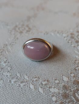 Milky Kunzit Ring 925er Silber hellviolett silber cabochon Größe 17 HSE24 - Niddatal