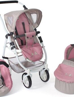 CHIC2000 Kombi-Puppenwagen Emotion All In 3in1, Bärchen, mit Babywanne, Puppen-Autositz und Sportwagenaufsatz