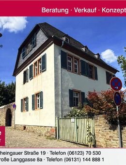 Historisches 1-3 Familienhaus teilweise mit Rheinblick und hübschem Garten - Oestrich-Winkel