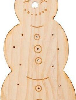 näve LED Dekoobjekt Snowy, Weihnachtsdeko aus Holz, Timerfunktion, LED fest integriert, Warmweiß, Schneemann aus Holz, Höhe ca. 50 cm, Batteriebetrieb