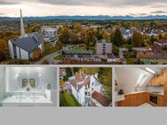 ** Gestreckt über 2 Etagen ** Helle Dachgeschoss Wohnung mit ausgebautem Dachspitz und tollem Blick ** mit Balkon & Panoramafenster** - Schongau