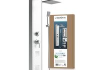 Schütte Duschsäule TAHITI, Höhe 125 cm, 2 Massage-Düsen, Antikalk-Noppen, Edelstahl, Wellness-Kopfbrause
