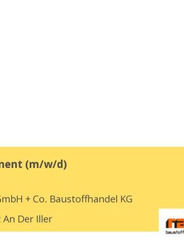 Lagerdisponent (m/w/d) - Kellmünz (Iller)