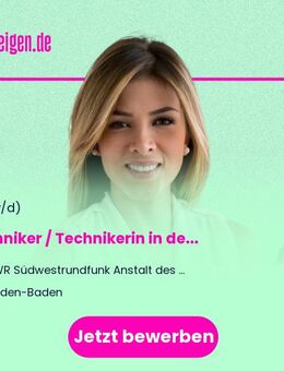 Techniker / Technikerin (w/m/d) in der Fachgruppe Klimatechnik innerhalb der Abteilung Gebäudemanagement Baden-Baden - Baden-Baden