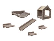 Kerbl Pet Kletterwand Monte Baldo für Katzen - Set aus 6 Teilen