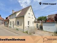 Praktisches Zweifamilienhaus mit Garage und Keller * 77966 Kappel-Grafenhausen - Kappel-Grafenhausen