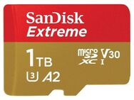 Sandisk microSDXC Extreme Speicherkarte (1000 GB, Video Speed Class 30 (V30)/UHS Speed Class 3 (U3)