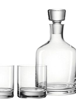 LEONARDO Gläser-Set AMBROGIO, Glas, (1 Karaffe, 2 Whiskygläser), 3-teilig