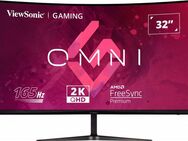 Viewsonic VX3218C-2K Curved-Gaming-Monitor (80 cm/32 ", 2560 x 1440 px, QHD, 1 ms Reaktionszeit, 165 Hz, VA LCD, 1500R Curved)