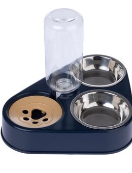 TIAKI Dreiernapf mit Wasserspender - 2 x 200 ml