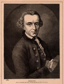 Grafik , Immanuel Kant ., auf Holz gezeichnet von Adolf Neumann , Blatt 27,5cm x 20,5cm , M7 - Görlitz