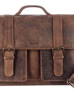 GreenLand Nature Aktentasche Montenegro, aus Rindsleder im Vintage Look