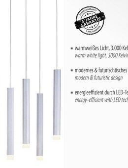 JUST LIGHT Pendelleuchte BRUNO, LED fest integriert, Warmweiß, LED