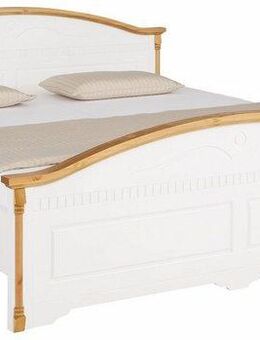 Home affaire Massivholzbett Graz, hohe Belastbarkeit, klassischer Landhausstil, FSC® zertifiziert (Breite/Belastbarkeit 180cm/220 KG, 90cm/=120KG), mit dekorativen Fräsungen, inklusive Lattenrost
