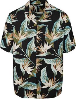 URBAN CLASSICS Langarmhemd Urban Classics Herren Blossoms Resort Shirt (1-tlg)