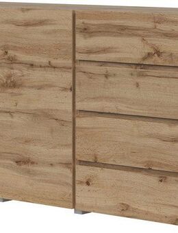 INOSIGN Sideboard Metric,Breite 138 cm, grifflose Kommode 2 Türen/4 Schubkästen, Schubladenschrank mit viel Stauraum, Einlegeböden verstellbar