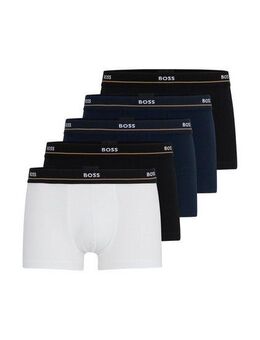 BOSS Trunk Trunk 5P Essential (Packung, 5-St., 5er Pack) mit modischem, teilweise kontrastfarbenen BOSS Logo-Elastikbund