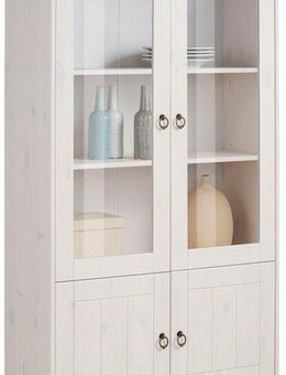 Home affaire Vitrine Indra aus massiver Kiefer, FSC®, Höhe 145 cm, dezentes Ornament