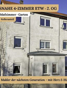 Zentrumsnahe 4-Zimmer-ETW 2. OG Balkon, Garten, Stellplatz - Ansbach