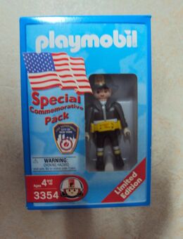 Playmobil 3354 / LIMITED EDITION / SAMMLERFIGUR FEUERWEHR / FDNY Firefighter / Gedenken am 11. September - Krefeld