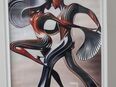 Ein Modern Tango Tanzendes Paar Kunstdruck auf Leinwand , Gerahmt in 22880