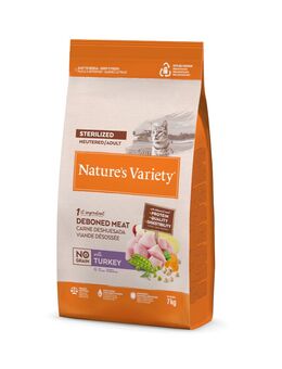 1 kg gratis! 7 kg Nature's Variety - No Grain Sterilized Adult Truthahn
