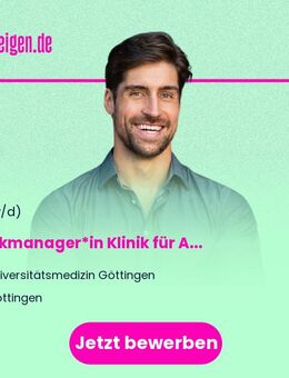 Klinikmanager*in (w/m/d) Klinik für Anästhesiologie - Göttingen