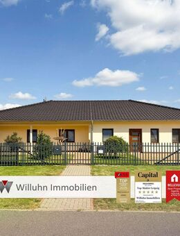 Einzigartiges Zweifamilienhaus im Bungalowstil | Wunderschönes Grundstück | Pool | Erdwärme - Löbnitz (Sachsen)