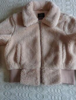 Jacke, Blouson, Teddyplüsch, altrosa, Gr. 34 bzw. ca. Gr. XS, Marke: Clockhouse Collection - Hamburg