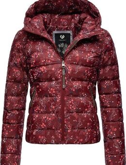 Ragwear Steppjacke Tiasa Geblümte Winterjacke mit Kapuze