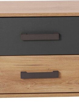 Wimex Nachtschrank Malmoe, Nachttisch 52x38x40cm, 2 Schubladen einzeln oder im praktischen 2er Set, rusikaler look, Industrial Design