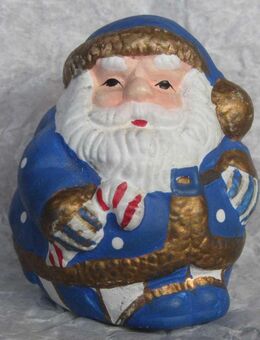 Blau-weißer Weihnachtsmann (5 cm) - Münster