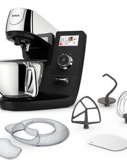 Tefal Küchenmaschine QB950D I-Coach Touch, 1200 W, 5,5 l Schüssel, 21 Automatikprogramme, intuitives digitales Coaching, Touchscreen
