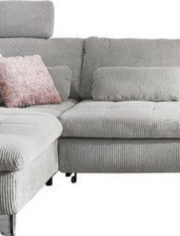 Die PlanBar Ecksofa MP-IN14007 L-Form, wahlweise mit Bettfunktion und verstellbaren Kopfstützen, in Cord