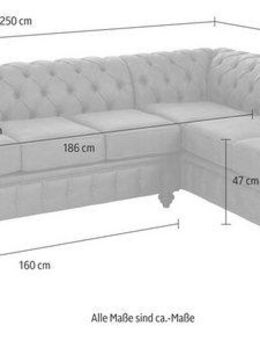 Home affaire Chesterfield-Sofa Chesterfield Ecksofa, auch in Leder L-Form, hochwertige Knopfheftung, langer Schenkel links oder rechts wählbar