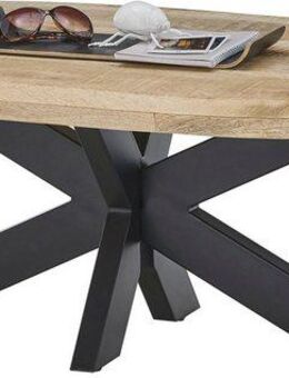 Stolkom Sp.z.o.o. Couchtisch Mumbai, Massivholz Mango Wood, Tisch mit Ovaler Tischplatte