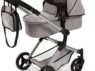 Bayer Kombi-Puppenwagen Vario, Grau, inkl. Wickeltasche