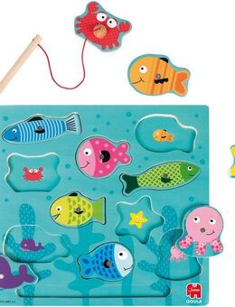 Jumbo Spiele Puzzle GOULA Magnetisches Angelspiel, 10 Puzzleteile, aus Holz