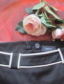 NEUw * A- Linie * High- Waist * Mini- Rock * mit Paspelierung "MEXX" Gr. 36- 38/ S * im schwarz- weiß * Kontrast * Gothic * in 88499